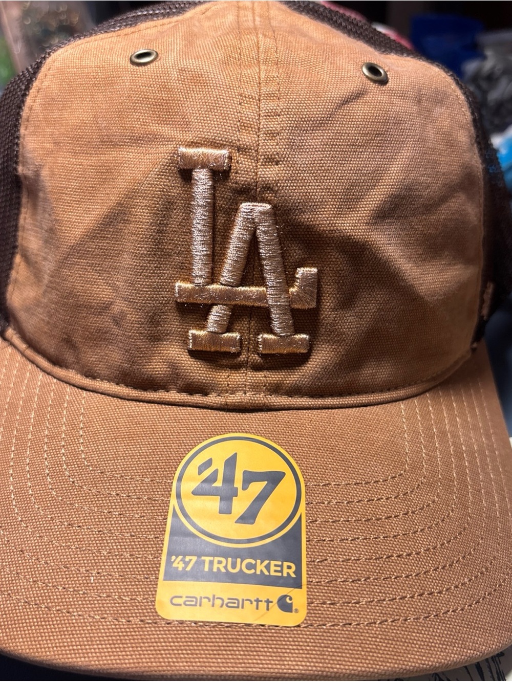 Carhartt trucker SnapBack hat gold/brown